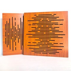 2 Pack 20″X20″X2″ Sound Absorption-Diffusion Acoustic Panel Wood Laminated Acous