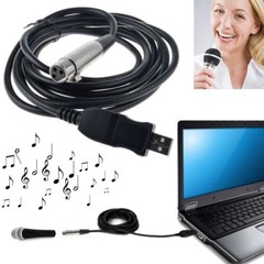 Audio2000’S ADC203R 20ft XLR Female (3-Pin) to USB Microphone Cable – NEW, O