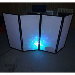 DJ Foldable Facade Portable Event Metal Frame Booth Panels Black+White Carry Bag