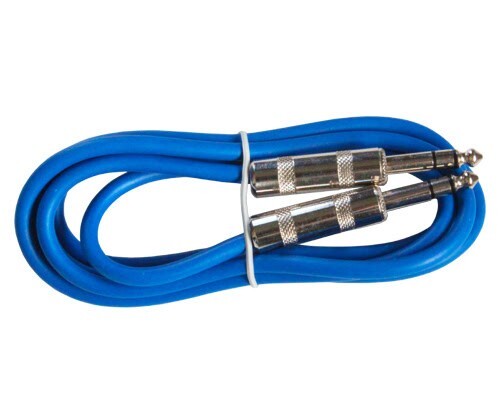 10 Pack Blue 1/4 TRS Balanced, Shielded Pro Audio Patch Cable Cord 3 ft Foot