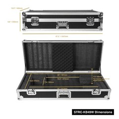 Sound Town 49-Note ATA Keyboard Flight Case, Plywood (STRC-KB49W)