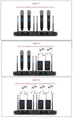 GTD Audio 2×100 Channel UHF Wireless Handheld Microphone Mic System 260M
