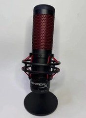HyperX QuadCast USB Condenser Microphone Tap-to-Mute LED Gain Control Red/Black