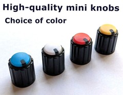 4 Small Mini Control Knobs Pedal Pot Volume 6mm 18T Shaft 10x12mm Potentiometer