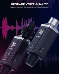 STRICH UHF Wireless Microphone System with XLR 16CH for Church Karaoke | 9-24V