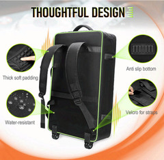 DJ Controller Rolling Case w/ Wheels for DDJ-FLX10, REV7, FLX6, 17.3″ Laptop