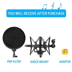 Shock Mount with Pop Filter & Windscreen for Bluebird SL Microphone – Vibration