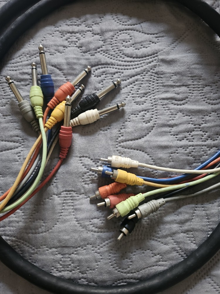 Hosa CPR-802 8-Channel Unbalanced Recording Snake 1/4 in TS to RCA 2 m 6.56 ft