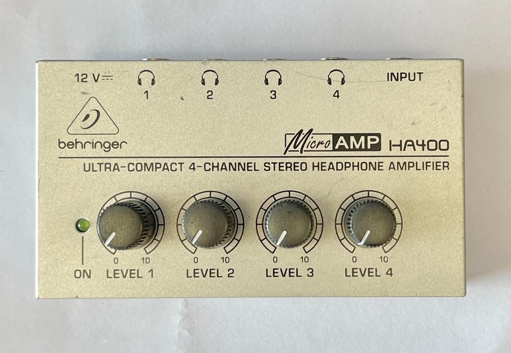 Behringer Micro AMP HA400 Ultra Compact 4-Channel Stereo Headphone Amplifier