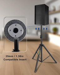 Set of 2 Universal Tripod Speaker Stands Metal Heavy Duty DJ PA Tripod Speaker S