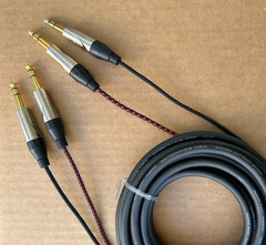 3FT to 25’FT Mogami 2930 audio Mic 2-Channel Cable Amphenol GOLD 1/4 to 1/4 TRS