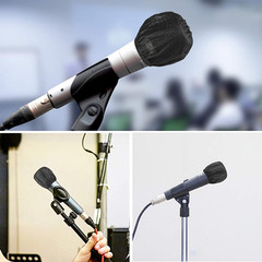200 Pcs Disposable Microphone Cover Non-Woven Handheld Microphone Windscreen