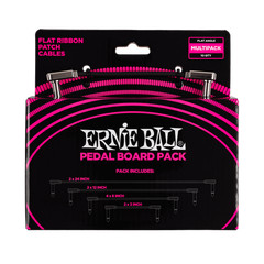 Ernie Ball Flat Ribbon Patch Cables Pedalboard Multi-Pack – Black