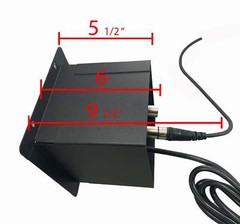 PROCRAFT JUMBO 4 HOLE LID FEED-THRU Floor Box w/ 3) AC 5) XLR Female 1) XLR Male