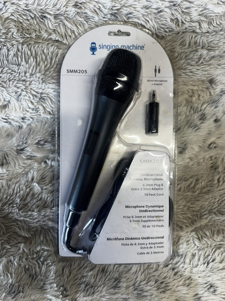 The Singing Machine SMM205 Undirectional Dynamic Professional Microphone – NEW