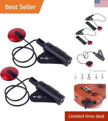 2Pcs Professional Piezo Contact Microphone Set 1/4″ Jack for Instruments