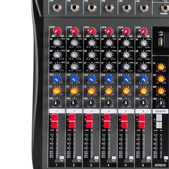 Pro 6 Channel Bluetooth Audio Mixing Console Music Recording Studio Sound Mixer