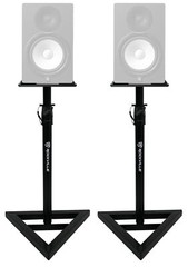 (2) Rockville Adjustable Studio Monitor Speaker Stands For Yamaha HS5 Monitors