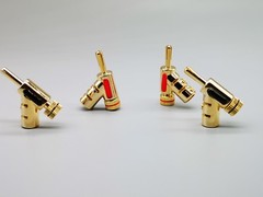 4x Speaker Wire Gold Plated Connector Banana Plug AMP HIFI terminal Plug