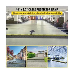 VEVOR Cable Protector Ramp, 5 Packs 2 Channels Speed Bump, Rubb… USA FAST SHIP