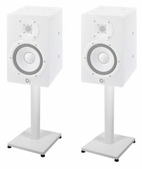 Pair 21” Steel White Stands For Yamaha HS7 Studio Monitors Robust Metal Poles