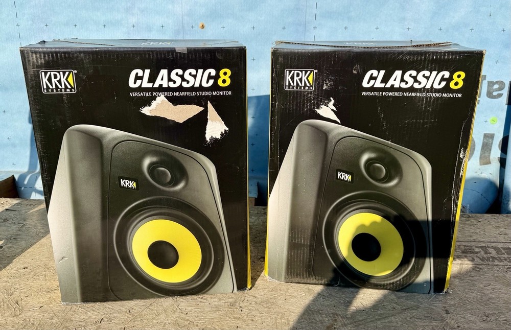 KRK ROKIT 8″ Classic Powered Active Studio Monitor Speakers ROKIT RP8G3 NEW Pair