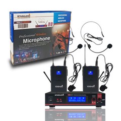 4 Channel Party USB Mixing Console Live Sound Mini Mixer Headset UHF Microphone