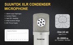 XLR Condenser Microphone Recording Microphone for PC Computer Home Studio Car…
