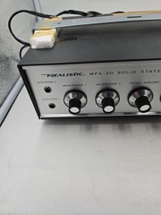 Realistic MPA-20 Solid State P.A. Amplifier 120V/12V Tested Working Microphone