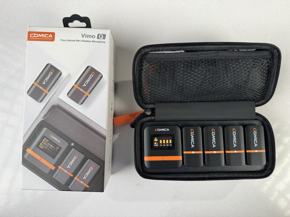 COMICA Vimo Q 4 Channel Wireless Lavalier Mic Noise Reduction 656ft Range