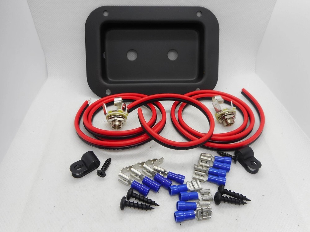 Dual jack plate kit for stereo or mono speaker cab w/ultra deluxe hardware kit