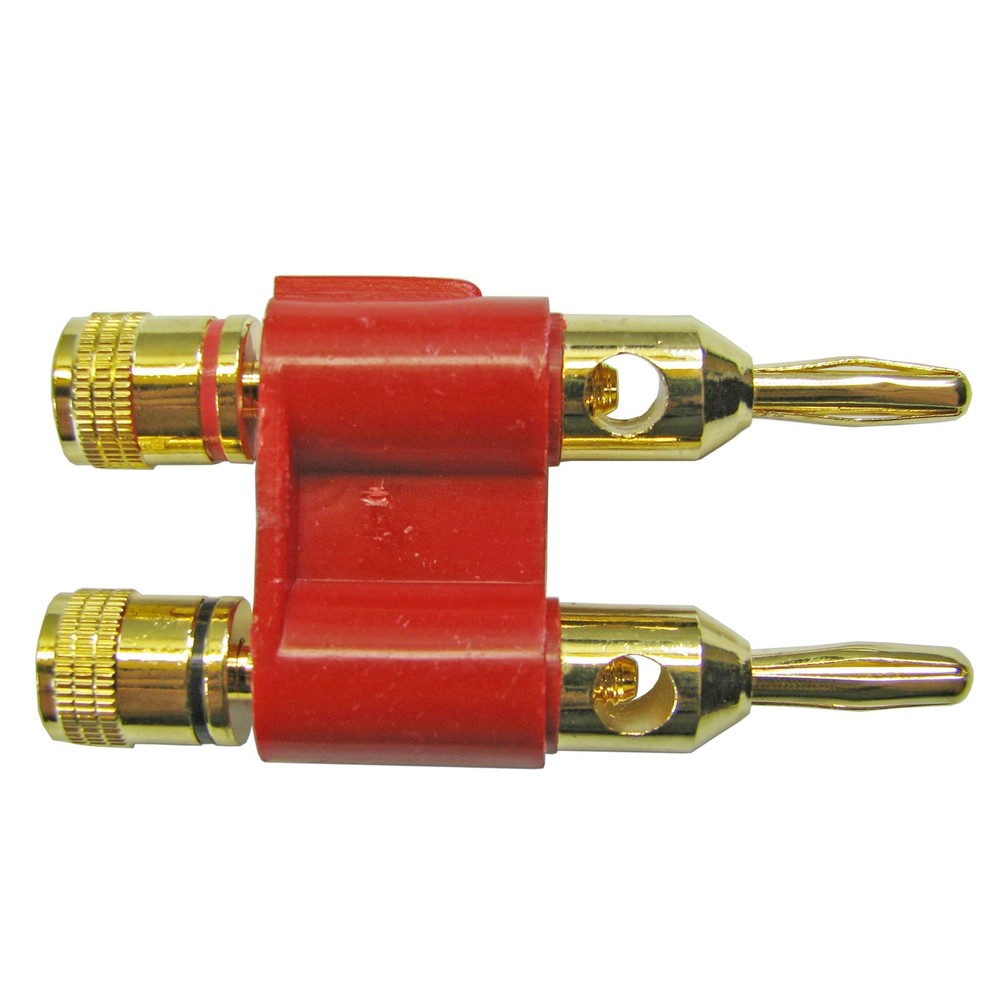 Audio Speaker cable Connector Amplifier Gold Dual Banana Male Plug Binding Posts