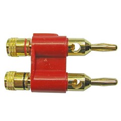 Audio Speaker cable Connector Amplifier Gold Dual Banana Male Plug Binding Posts
