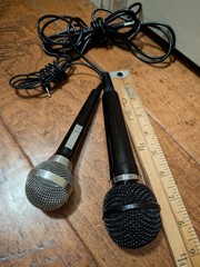 Lot of 2 Microphones EX-242 WMS-20 Japan & Uni-Directional Dynamic 600 DM-30