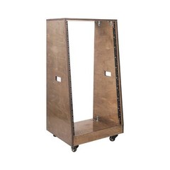 Sound Town DIY Solid Baltic Birch Plywood Slanted 20U Studio Rack, Weathered …
