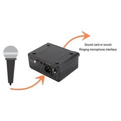 ­Microphone Preamp High Gain 48V Power XLR Output Mic Preamplifier For