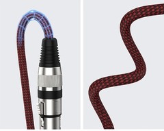 XLR Female to 1/4 In Cable 6ft Nylon Braided Microphone Cable 6.35mm TRS to XLR