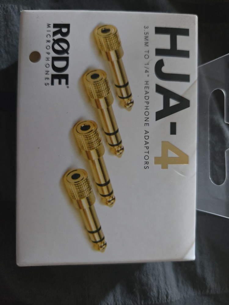 Rode HJA-4 3.5mm to 1/4 inch TRS Headphone Adapters (4-pack)