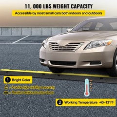 VEVOR Speed Bump Cable Protector Ramp 5PCS 2-Cable Rubber 40″x9.7″x2″ Cord Guard