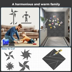 8 Pack Self-Adhesive Soundproof Wall Panels, 12 x 12 x Small 8 Pack thick Black