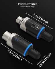 STRICH M5 UHF Wireless XLR Microphone System, 4-Channel 6.3 inches