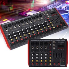 6/12-Channel KTV Stage bluetooth Live Studio Audio Mixer Power Mixing Amplifier