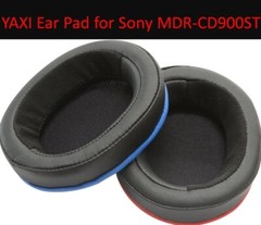 YAXI Ear Pad Antibacterial Leather Red & Blue stPad2-LR for Sony MDR-CD900ST