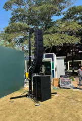 2PCS 2-6M Line Array Speaker Lifting Stand Heavy Duty Hand Crank Lift System