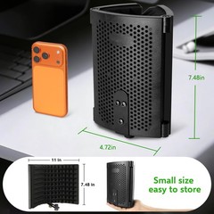Microphone Isolation Shield, Foldable Mic Sound Acoustic Foam, Foam