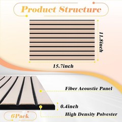 6-Pack Acoustic Wall Panels – 16″x12″ Self-Adhesive Soundproof Panels for Studio