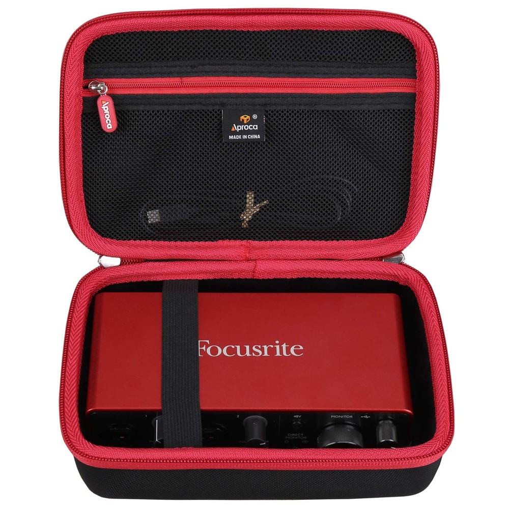 Aproca Case Compatible with Focusrite Scarlett 2i2 4th Gen USB 2i2, black