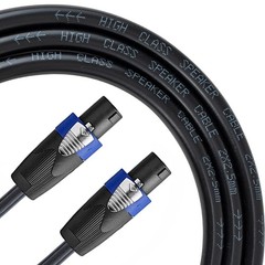 Professional 30 Feet 12 Gauge Speakon to Speakon Cables – 30ft 12AWG Speakon