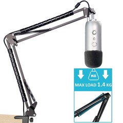 Blue Yeti Microphone Boom Arm Stand with Yeti Microphone Pop Filter, Compatib…
