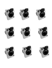 9 RJ45 Ethernet DSeries Panel Mount Floor Box Connectors Pass Through Cat5/Cat6